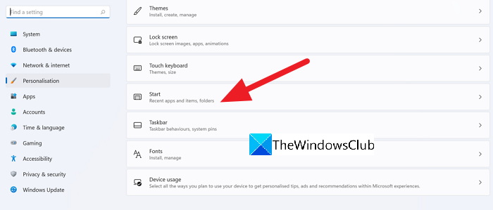 Personaliza el menú Inicio de Windows 11