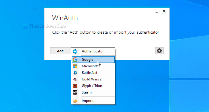 WinAuth es una alternativa a Google Authenticator para Windows 10