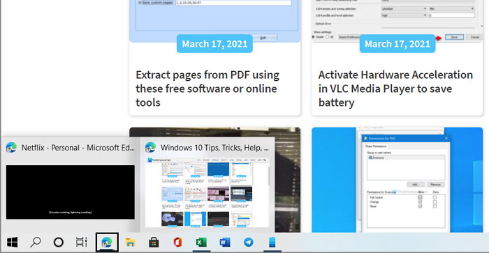 Mostrar la barra de tareas en modo de pantalla completa en Windows 10