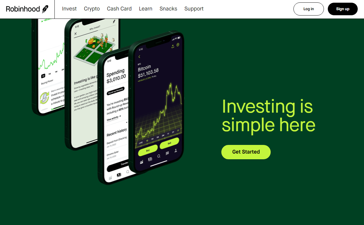 sitio web de robinhood