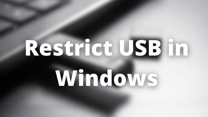 Restringir USB en Windows