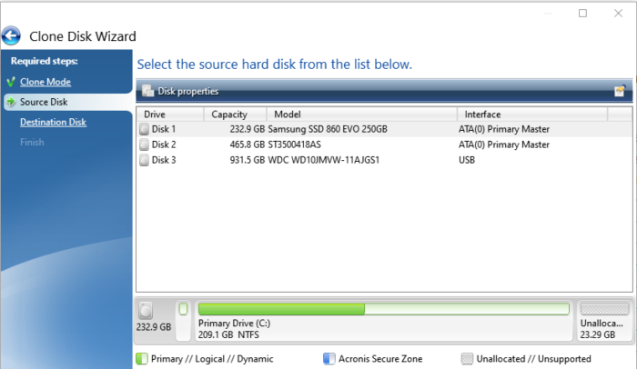 Seagate Disc Wizard crea clones de disco