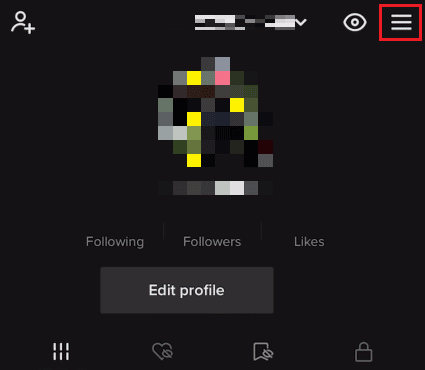 Toque el ícono de tres puntos en la esquina superior derecha |  Cómo eliminar la cuenta de TikTok de otra persona