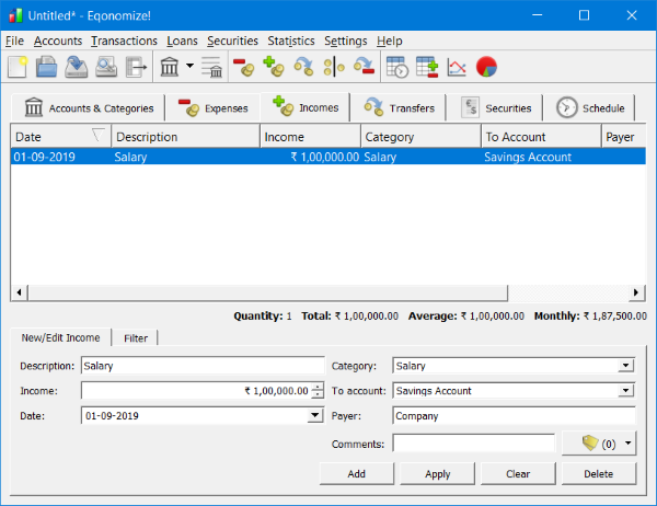 software de gestión de contabilidad personal