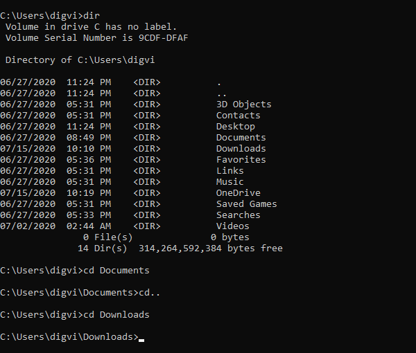 Cómo cambiar de directorio en CMD