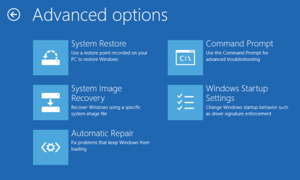 Reparación de recuperación de Windows