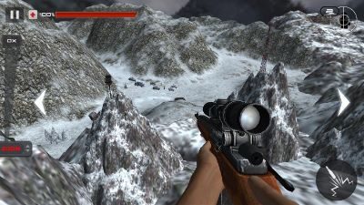 Tiro de francotirador de montaña 3D