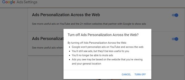 No dejes que Google Ads te rastree