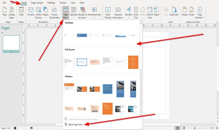 Cómo usar bloques de creación en Publisher