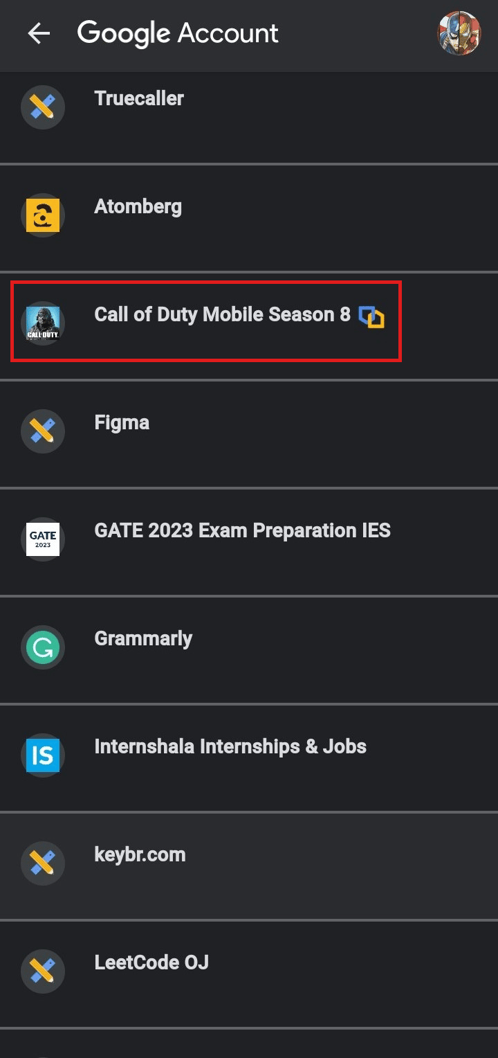 Toca el juego Call of Duty Mobile | desvincular tu cuenta de Activision de nuevo