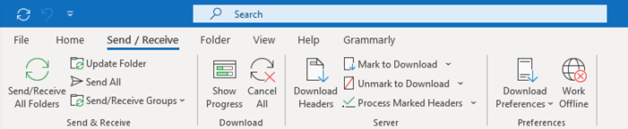 Deshabilitar el trabajo sin conexión en Outlook