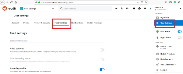Modificar la configuración del archivo de datos
