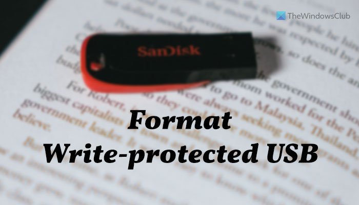 Formatee la unidad flash USB con protección contra escritura