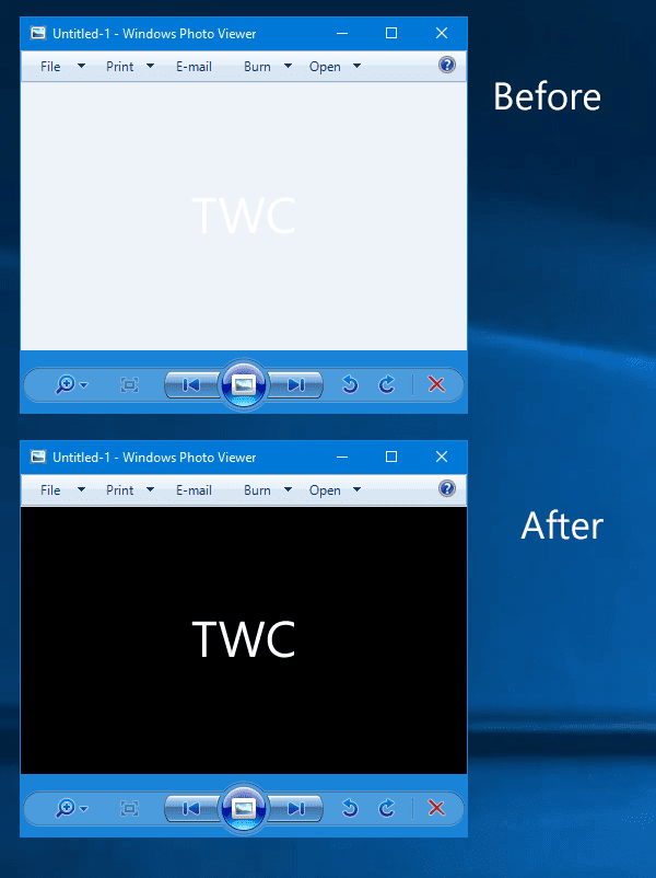 Cómo cambiar el color de fondo de Windows Photo Viewer