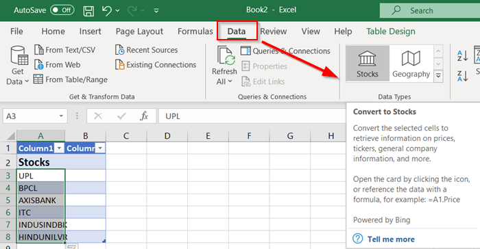 Obtenga precios de acciones en tiempo real en Excel