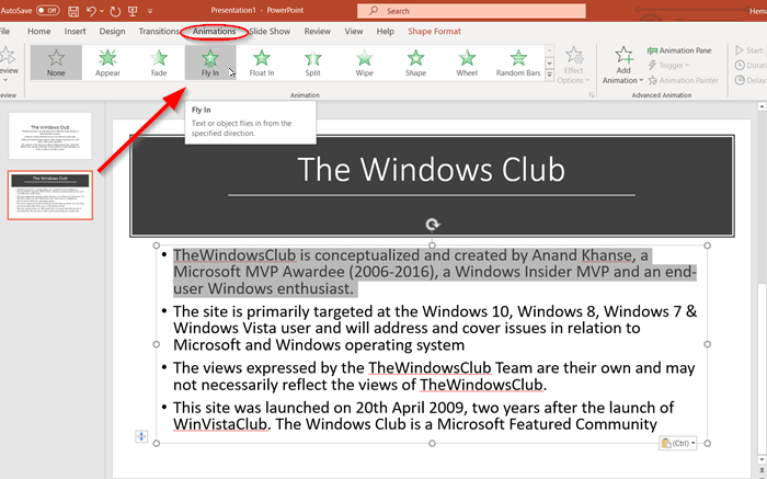 Cómo desvanecer el texto en PowerPoint