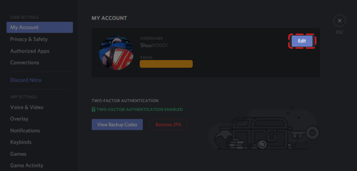 cambiar nombre de usuario y avatar en Discord