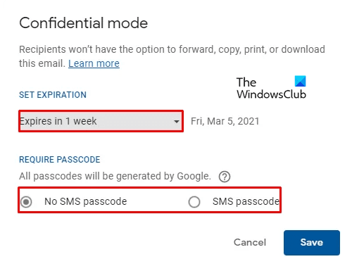 Agregue una fecha de vencimiento a sus correos electrónicos de Gmail