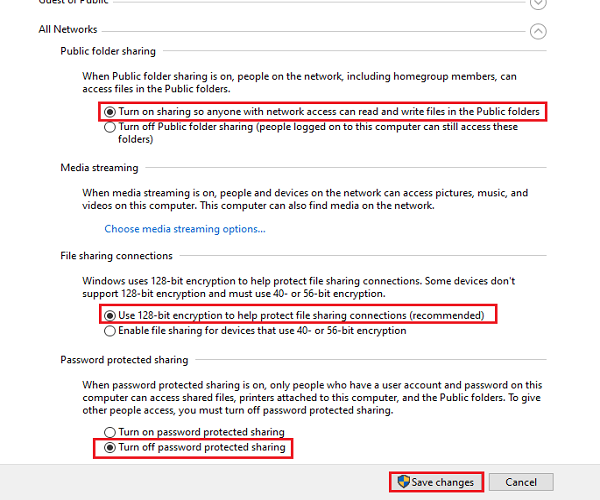 compartir archivos en toda la red