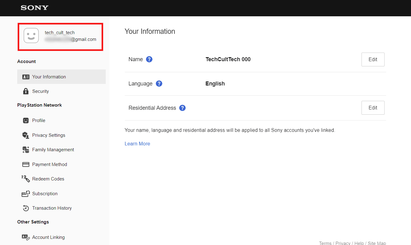 En la esquina superior izquierda, verá su nombre de usuario de PSN (ID en línea) y correo electrónico |  accede a tu cuenta de PSN en PS4 |  conectarse a psn ps5