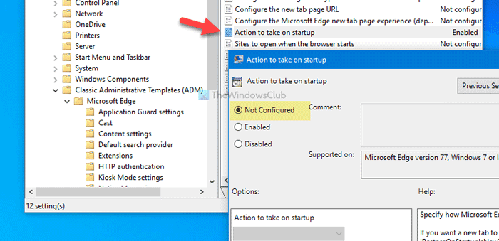 ¿Cómo desactivo la notificación de restauración de página en Edge?
