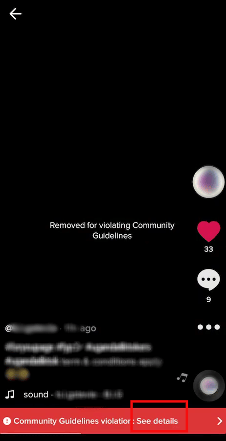 Toque en Ver detalles desde la parte inferior |  ¿Cómo puede recuperar videos eliminados de TikTok?