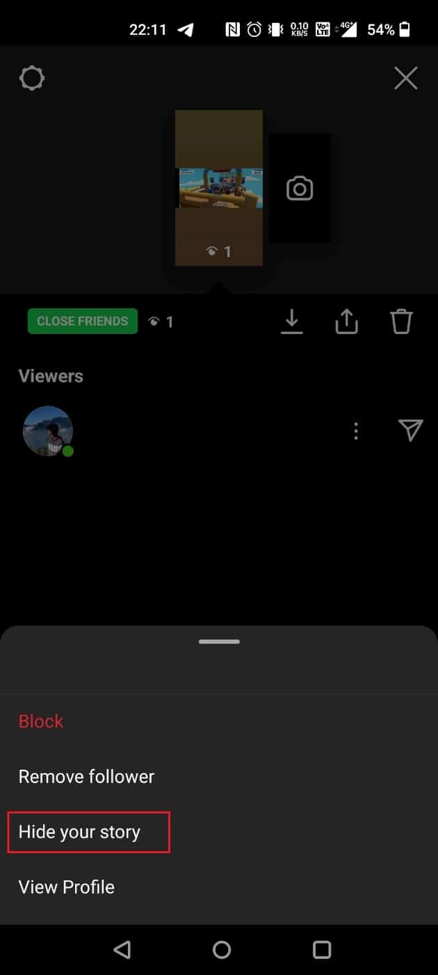 Toca Ocultar tu historia |  Cómo denunciar bots en Instagram
