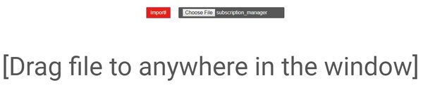 Importador de suscripciones de YouTube