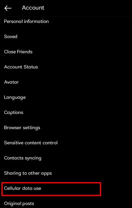 Toca Uso de datos móviles |  Cómo hacer que se reproduzca un video en una historia de Instagram