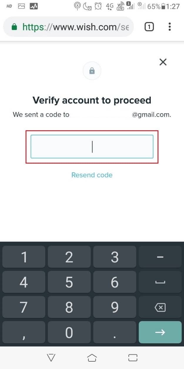 Ingrese el código de verificación enviado a su correo electrónico