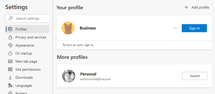 Cambia tu foto de perfil de Microsoft Edge