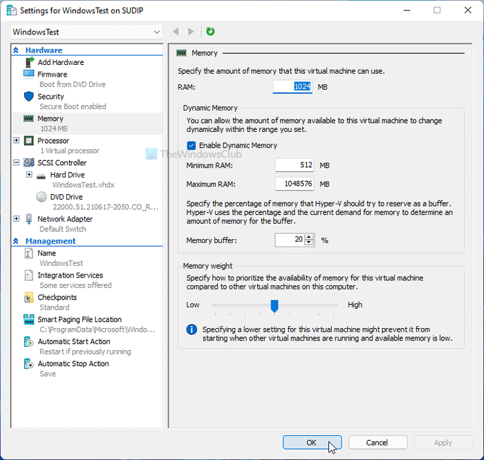 Máquina virtual Hyper-V muy lenta para iniciar