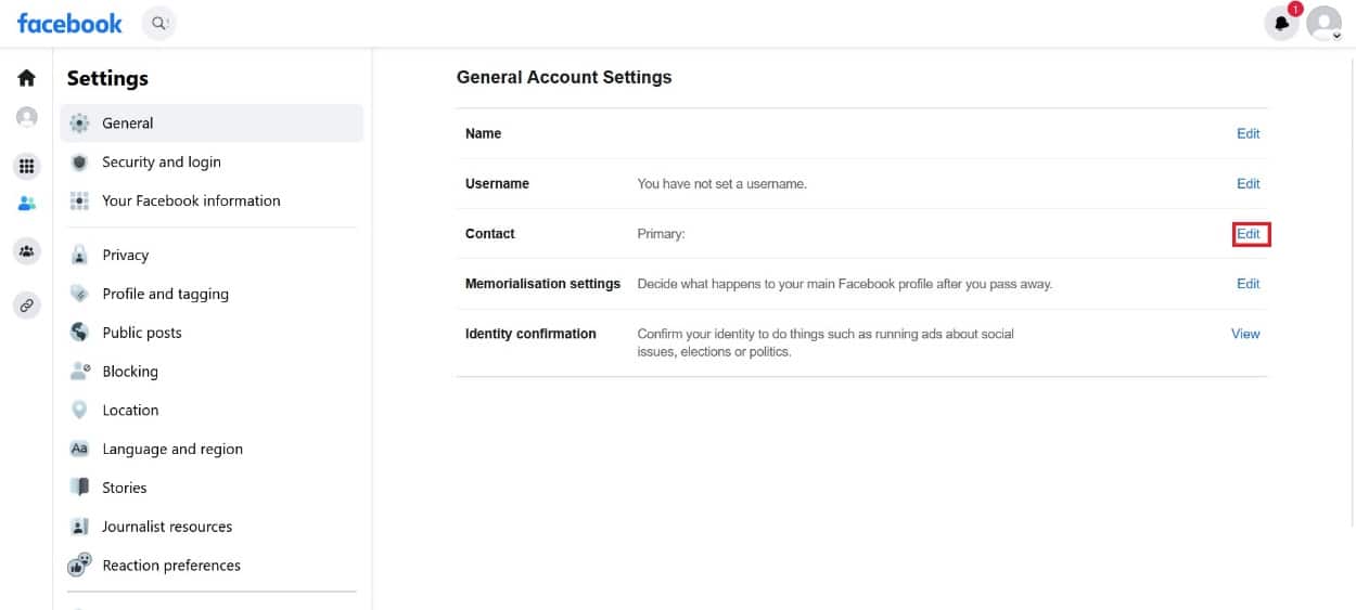 haga clic en editar |  Cómo eliminar la cuenta de Facebook de otra persona