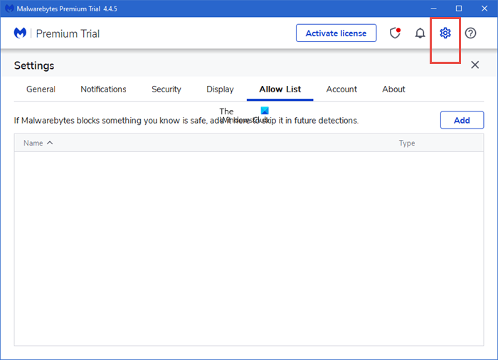 Malwarebytes bloquea el programa o sitio web 1