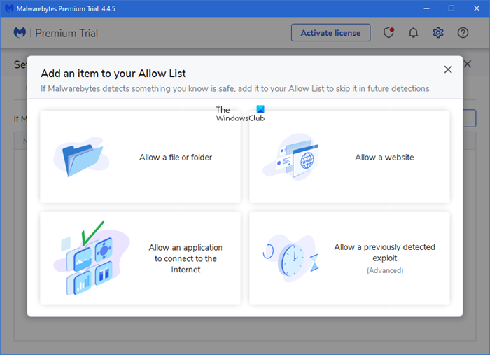 ¿Cómo evitar que Malwarebytes bloquee 2 archivos?