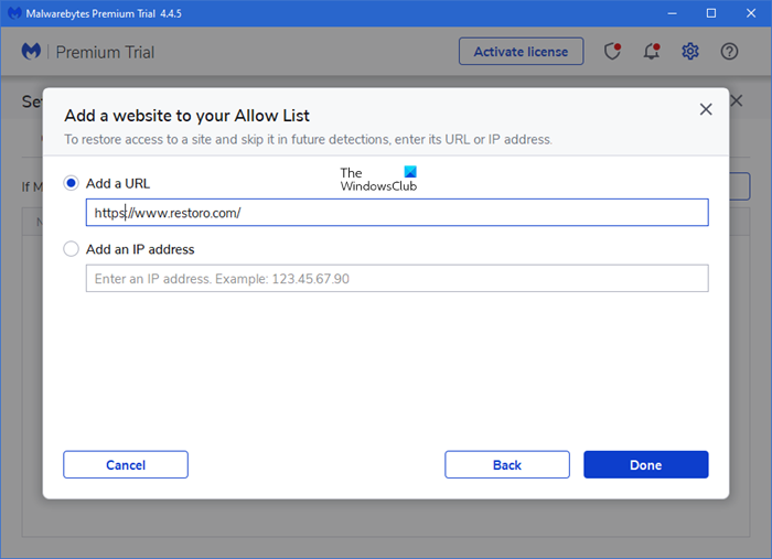 ¿Cómo agrego un sitio a la lista de exclusión de Malwarebytes?