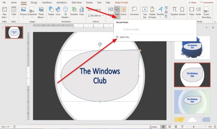 vincular elementos, contenido u objetos a una diapositiva de PowerPoint