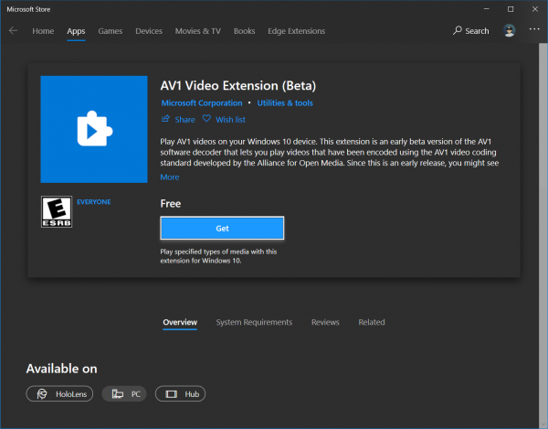 Cómo reproducir películas AV1 en Windows 10
