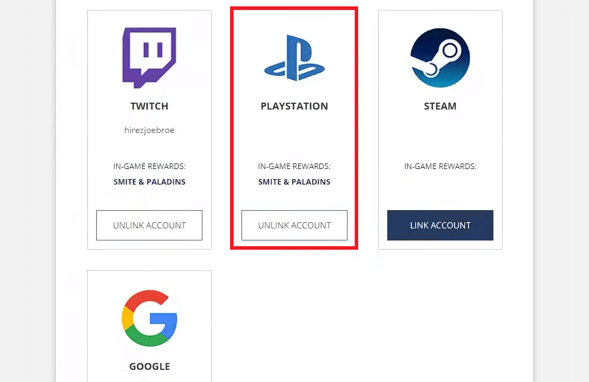 vinculó con éxito la cuenta de PS4 Smite a Steam