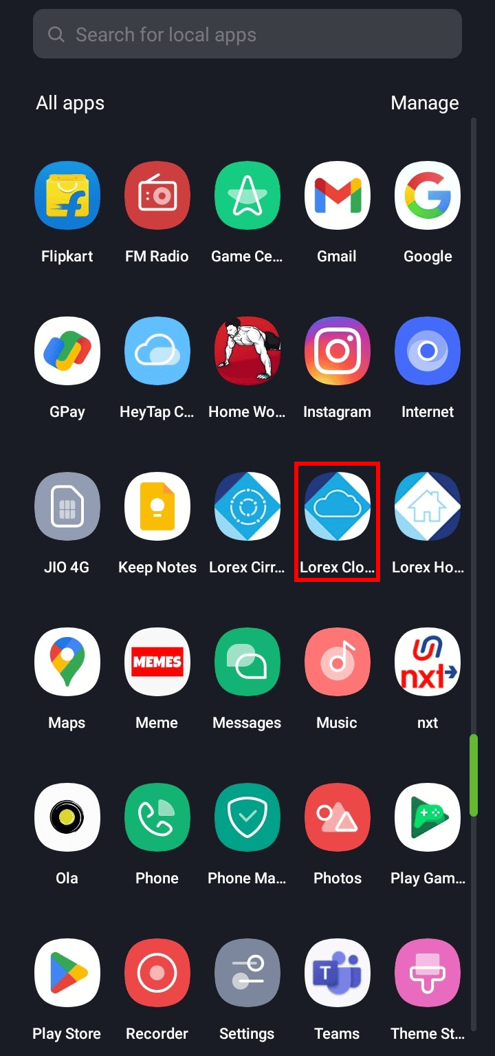 Inicie la aplicación Lorex Cloud en su teléfono inteligente