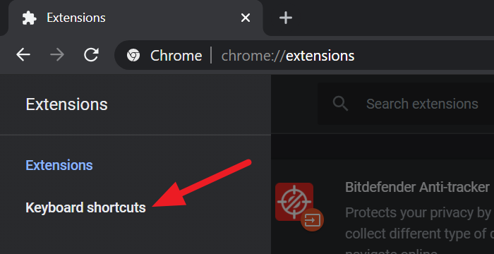 Métodos abreviados de teclado en Chrome