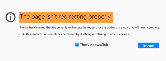 La página no redirige correctamente