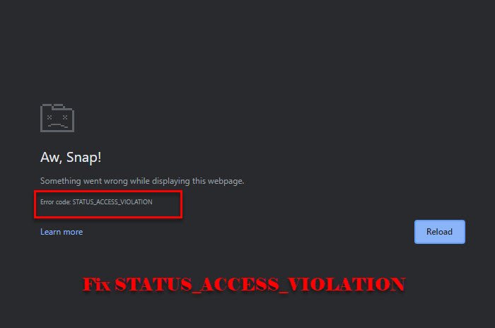 Error STATUS_ACCESS_VIOLATION en Chrome o Edge