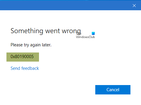 0x80190005