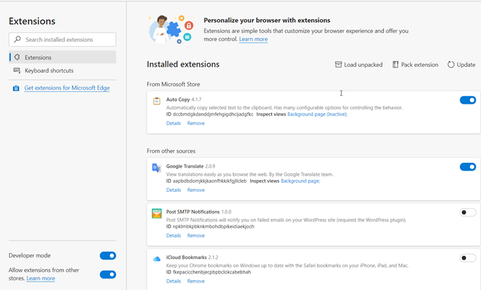 cambiar el tamaño de la caché de Microsoft Edge
