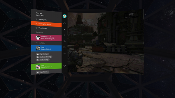 Transmisión desde Xbox One a la aplicación Oculus Rift