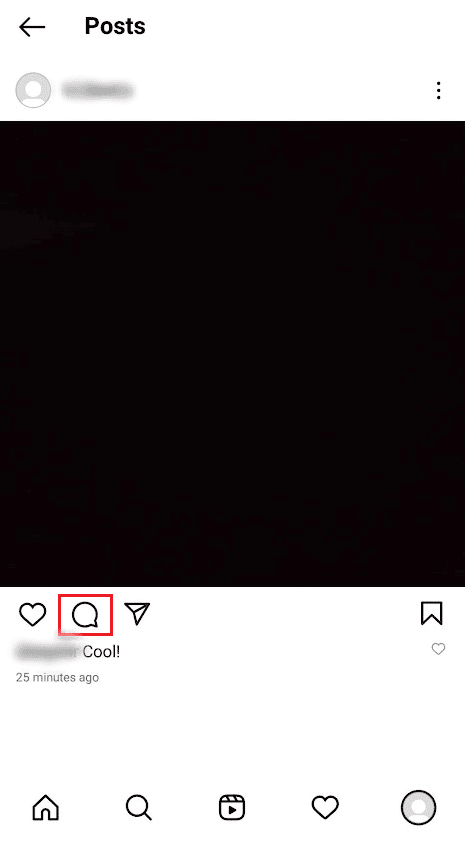 toque el icono de comentario |  Cómo ordenar los comentarios de Instagram 