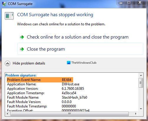 error bex64