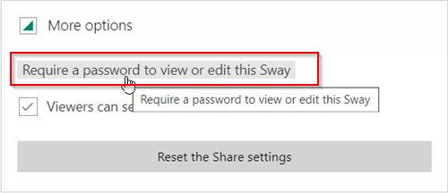 Cómo agregar una contraseña a la trama de Microsoft Sway