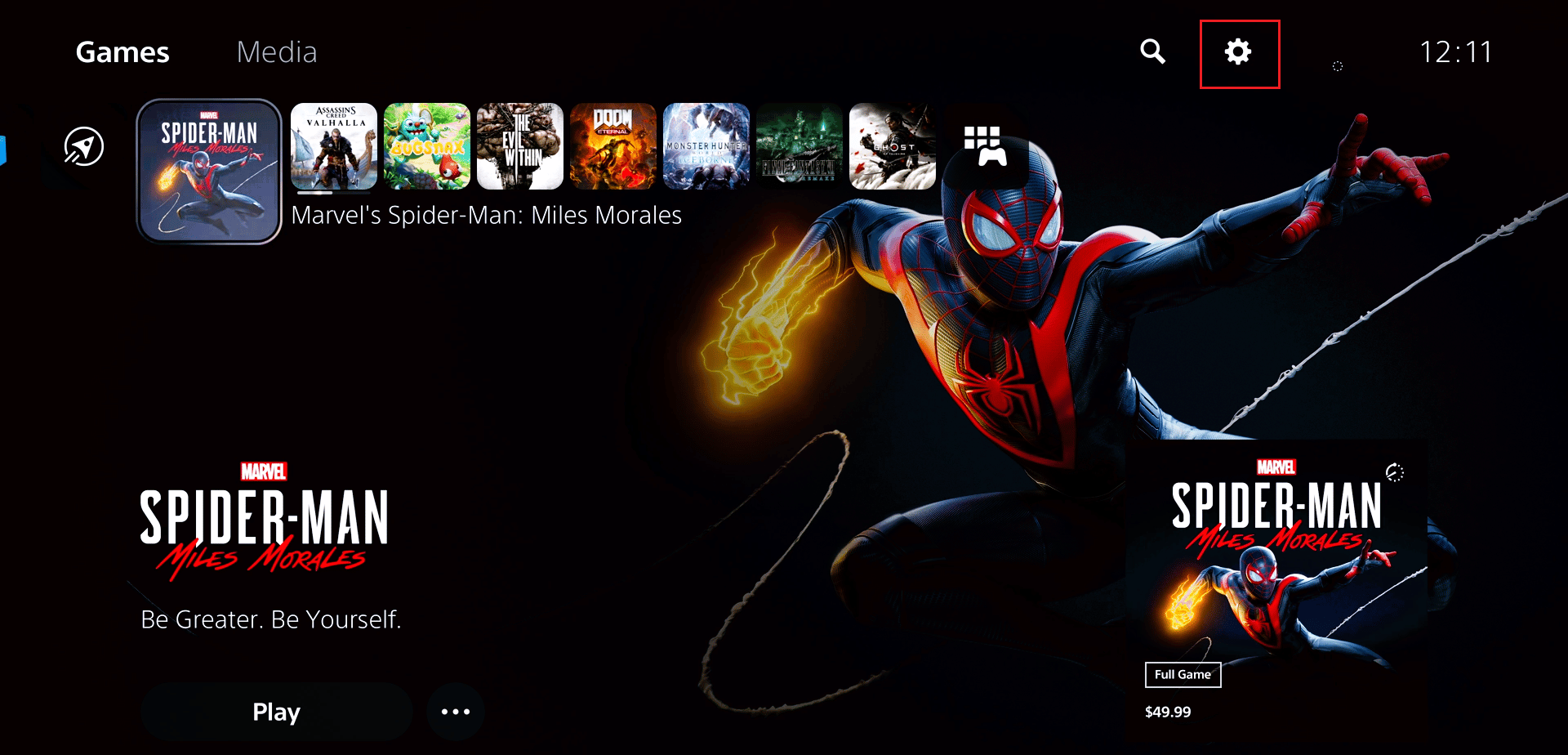 seleccione la configuración de PS5.  Solucionar el error de Spotify en PS5